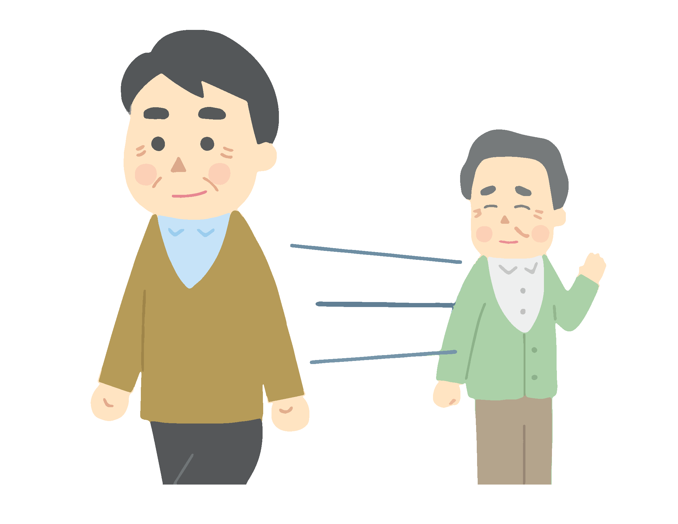 「見えづらいので、ごあいさつできないこともあるかも知れません。」と断っておけば安心です。 「見えづらいので、ごあいさつできないこともあるかも知れません。」と断っておけば安心です。