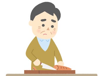 まな板の上で食材を 上手に切れない