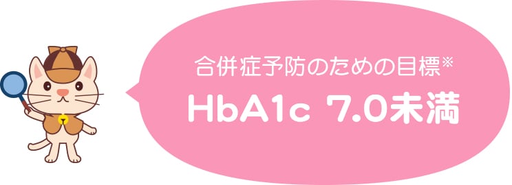 合併症予防のための目標 HbA1c 7.0未満